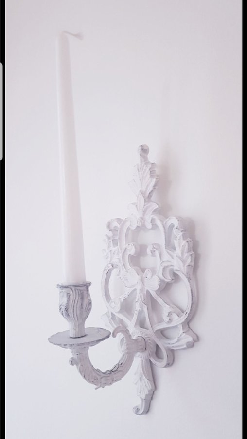 Väggljusstake shabby chic lantlig romantisk