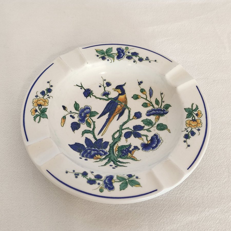 Villeroy  Boch Phoenix Blau porslin askfat/ askopp, vintage