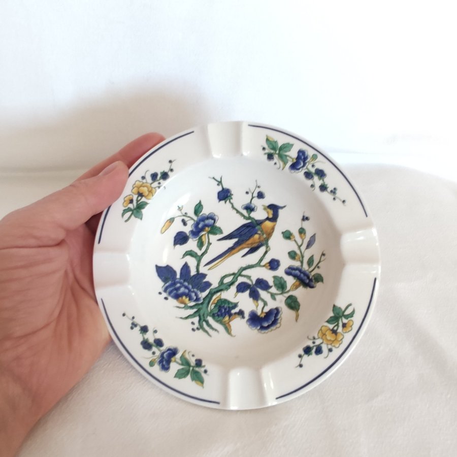 Villeroy  Boch Phoenix Blau porslin askfat/ askopp, vintage