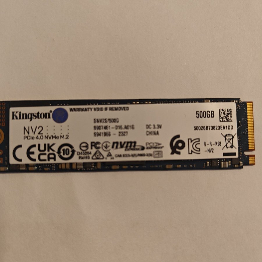 Kingston NV2 PCIe 4.0 NVMe M.2 SSD 500GB