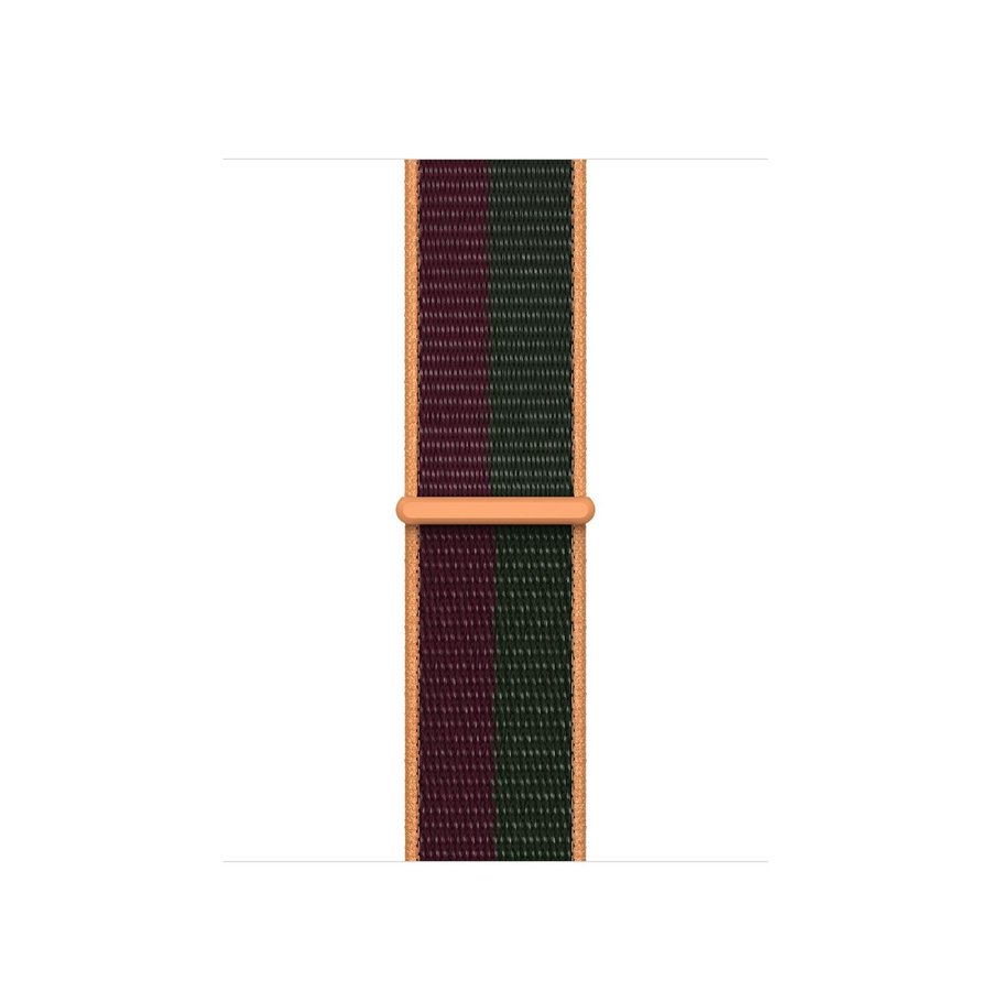 Sport Loop 38/40/41/42mm Apple Watch Armband - DARK CHERRY / FOREST GREEN