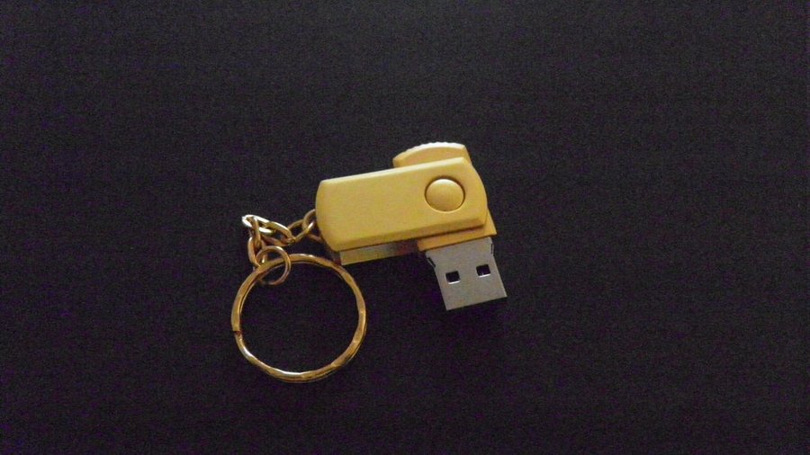 NYTT gulligt USB minne 32 GB matt guld vikbar