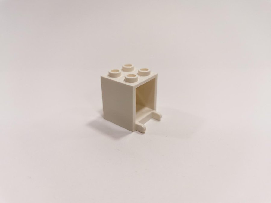 Lego - låda - postlåda - box - 2x2x2 - part 4345 - vit