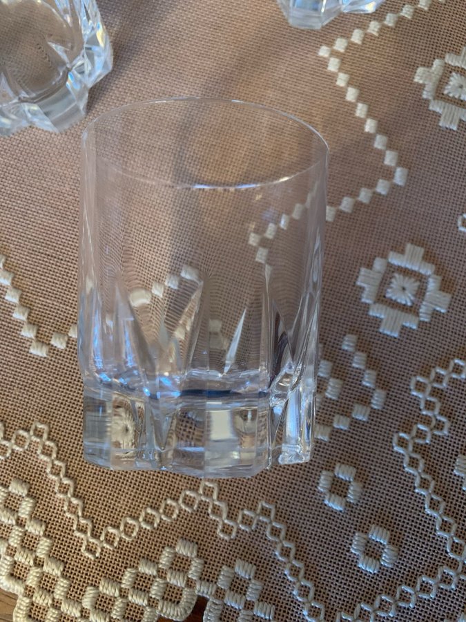 Whisky glas i kristall från Frankrike 6st