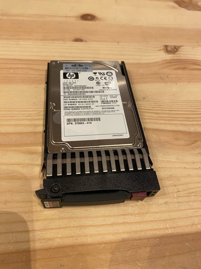 HP 72GB 10K SAS 2,5"