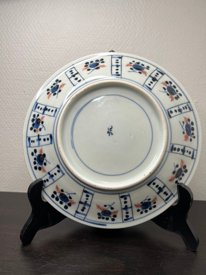 1800tal Imari Japansk tallrik i Super Skick