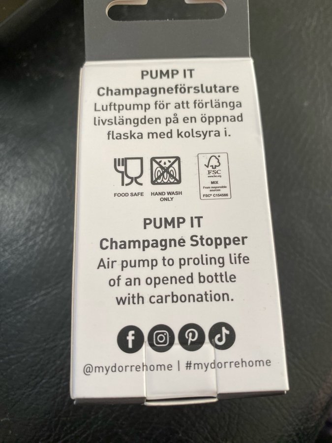 Dorre Pump It Champagne-förslutare